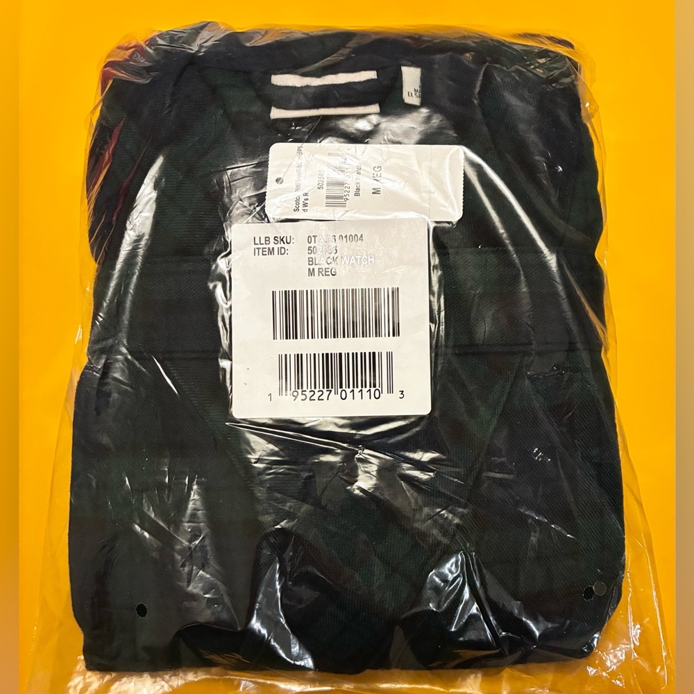 LL Bean Women’s Flannel Robe - New/Unopened. Size: Medium. Color: Black Watch.